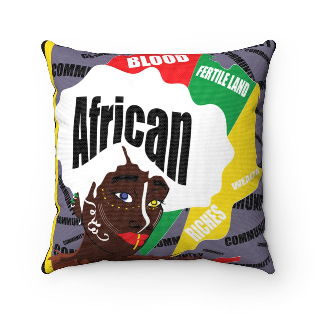 African Woman Tree Pillow